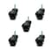 Service Caster 2 Inch Flat Black Hooded 3/8 Inch Threaded Stem Ball Casters SCC, 5PK SCC-TS01S20-POS-FB-38-5 - alternate 1